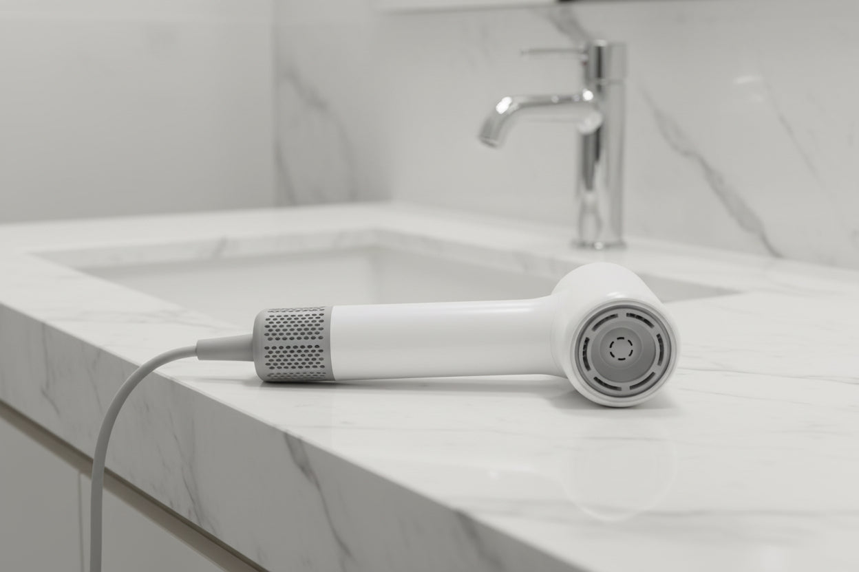 Sèche-Cheveux Dreame Mini | PURELISS – Ultra-Compact 270g, Mode Sécurité Enfant – Blanc