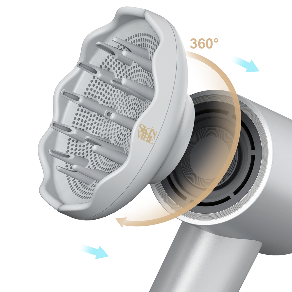Sèche-Cheveux Plasma Sans Fil SkinVibe Aurea | PURELISS – Silencieux, Ionique, Multi-Températures