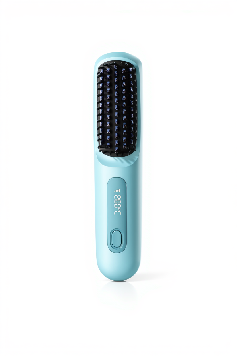 Lisseur Sans Fil Rechargeable Bleu | PURELISS – Écran LCD, Plaques Céramiques, 3 Températures