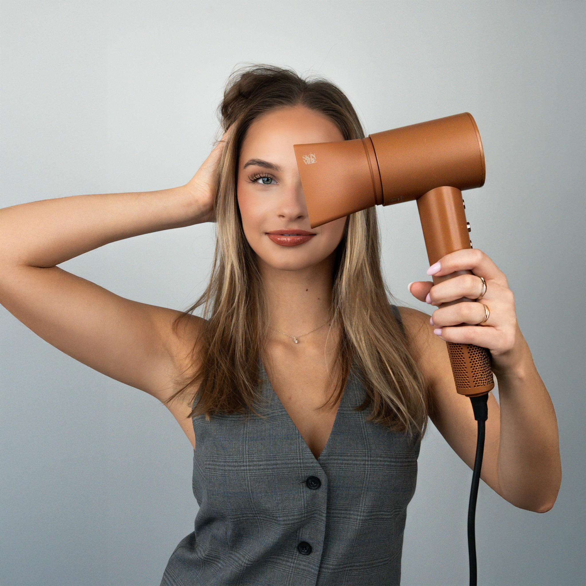 Sèche-Cheveux Plasma Sans Fil SkinVibe Aurea | PURELISS – Silencieux, Ionique, Multi-Températures