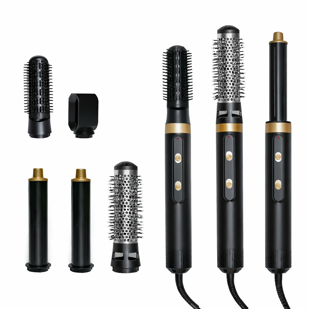 Brosse Soufflante 5-en-1 | PURELISS – Lisseur, Fer à Boucler & Sèche-Cheveux – Cheveux Secs & Mouillés
