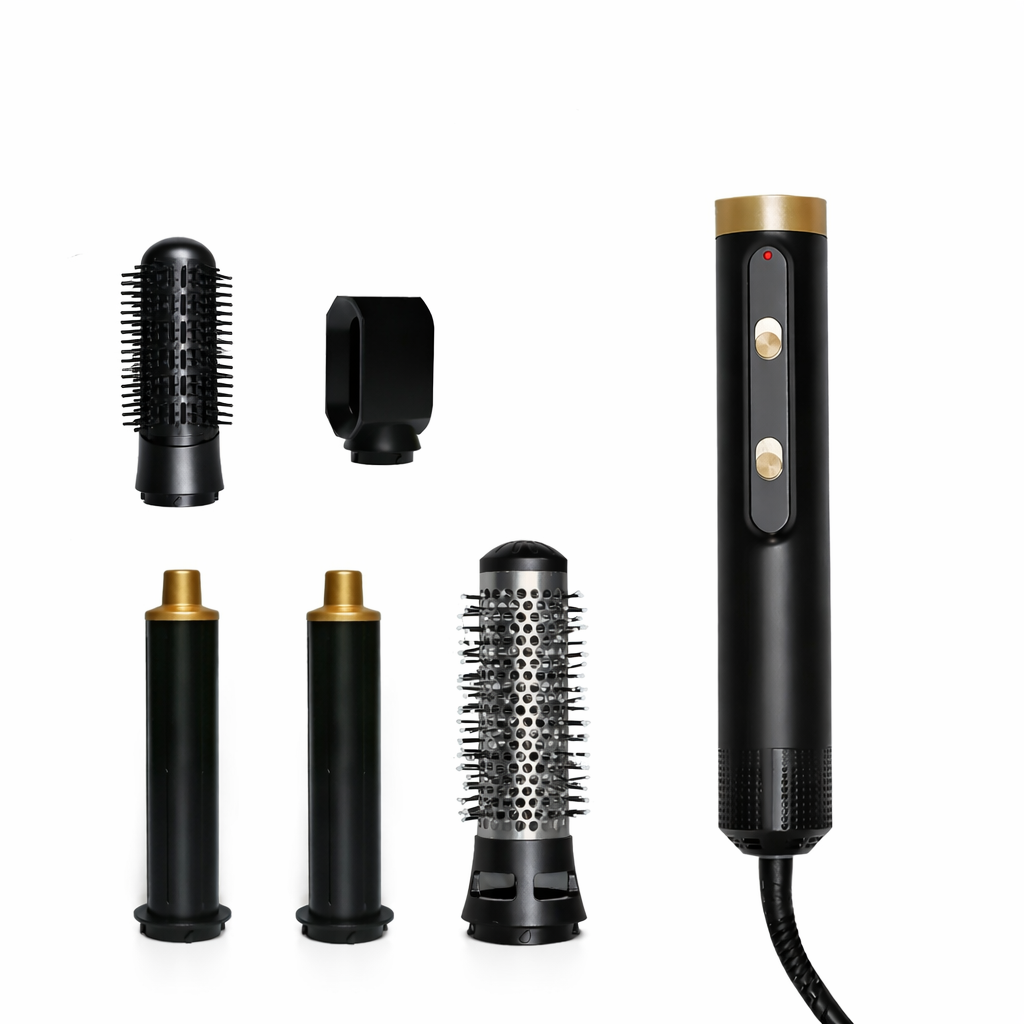 Brosse Soufflante 5-en-1 | PURELISS – Lisseur, Fer à Boucler & Sèche-Cheveux – Cheveux Secs & Mouillés