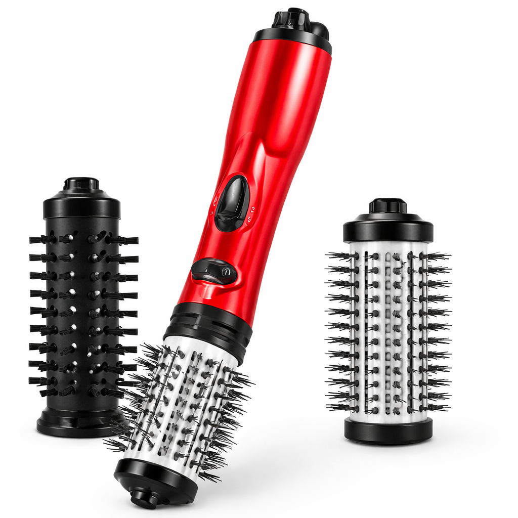 Peigne à Air Chaud 3-en-1 | PURELISS – Lisseur, Boucleur Automatique & Sèche-Cheveux – Céramique, 10 Températures