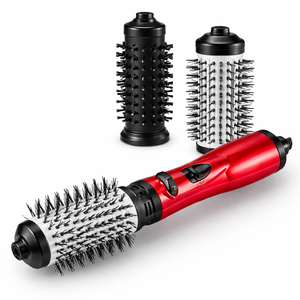 Peigne à Air Chaud 3-en-1 | PURELISS – Lisseur, Boucleur Automatique & Sèche-Cheveux – Céramique, 10 Températures