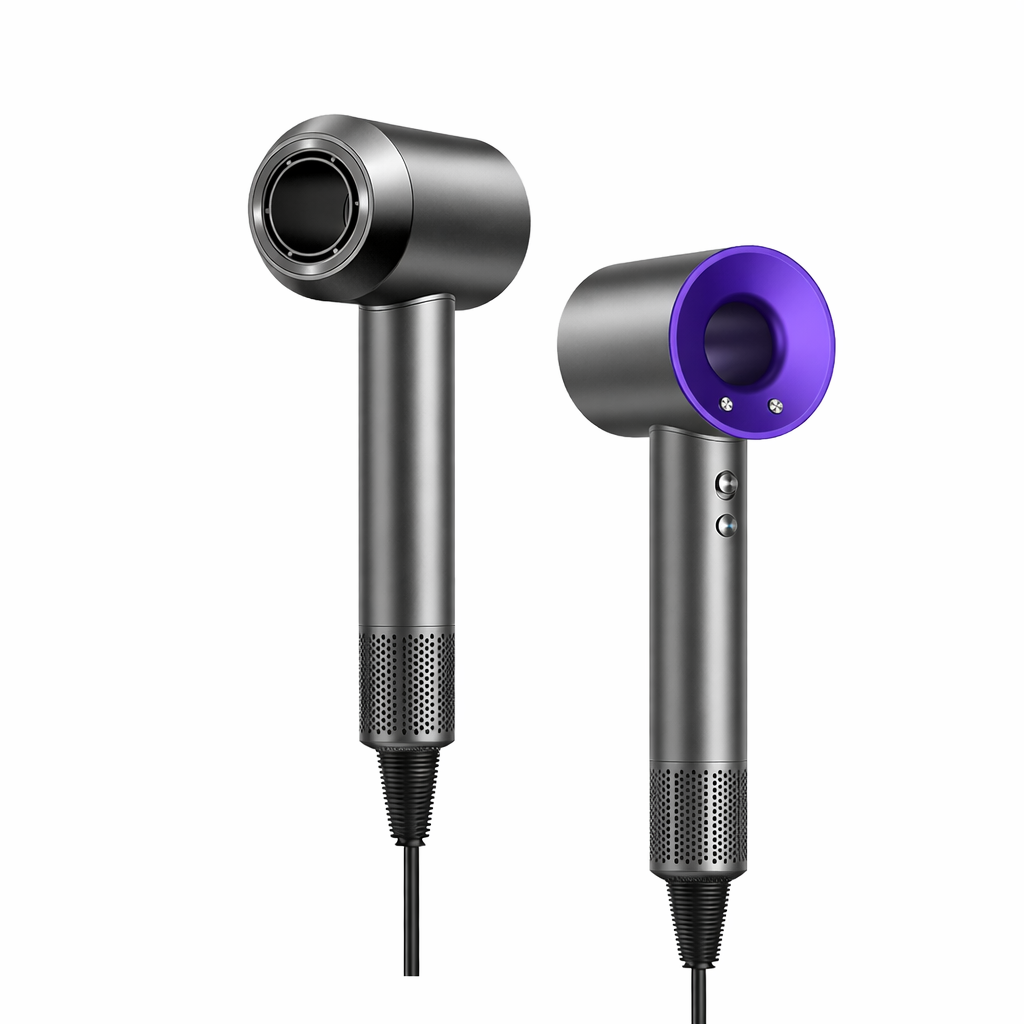 Sèche-Cheveux Ionique Haute Vitesse | PURELISS – Moteur Sans Balais 1500W, 36dB Ultra-Silencieux, 6 Vitesses – 7 Coloris