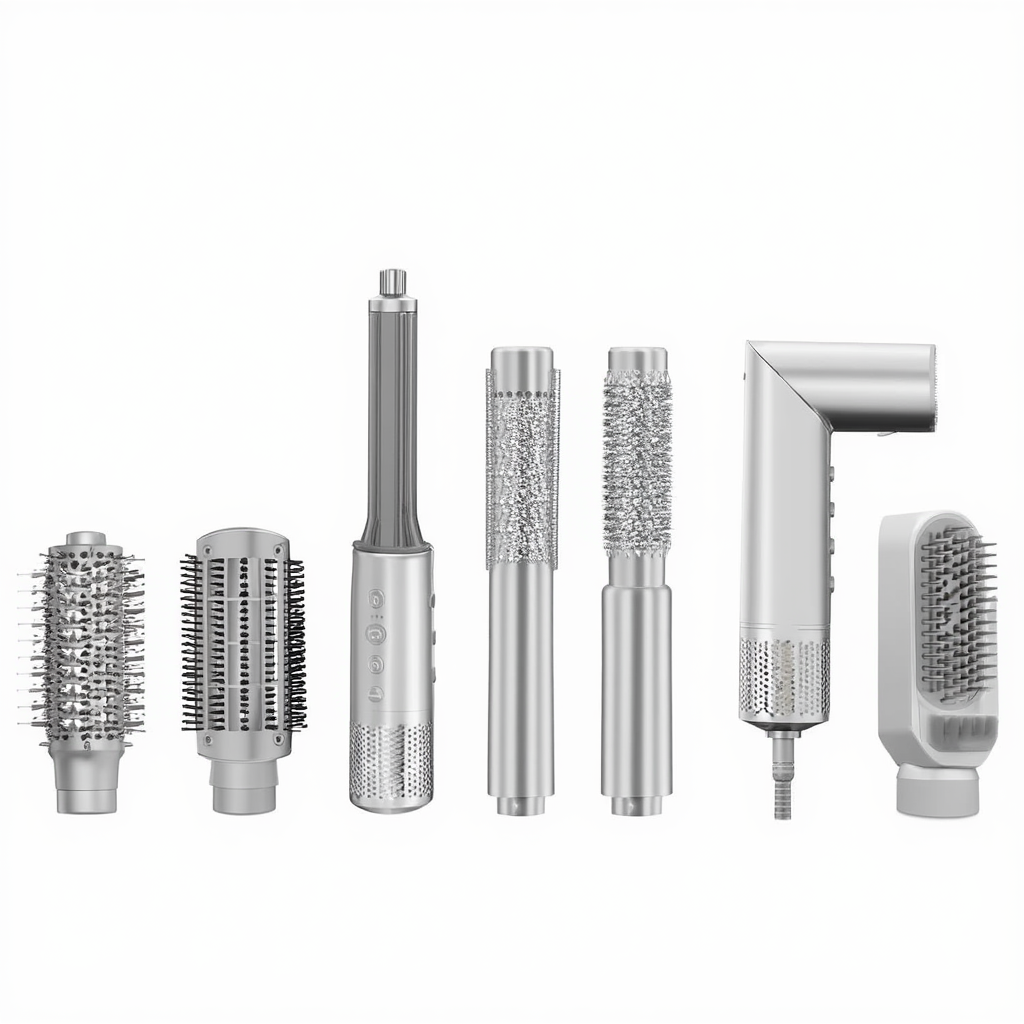 Brosse Soufflante 7-en-1 | PURELISS – Moteur Sans Balais, Soin Nourrissant – Argent