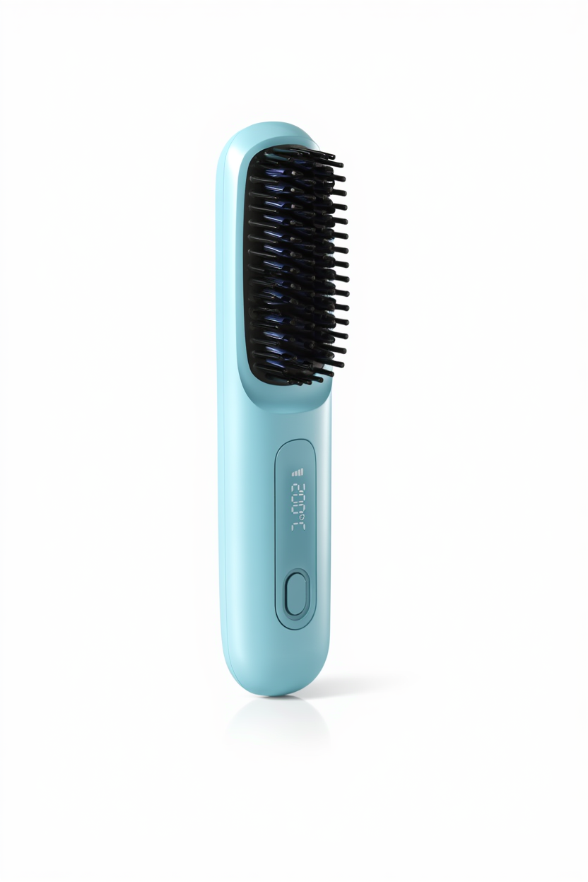 Lisseur Sans Fil Rechargeable Bleu | PURELISS – Écran LCD, Plaques Céramiques, 3 Températures