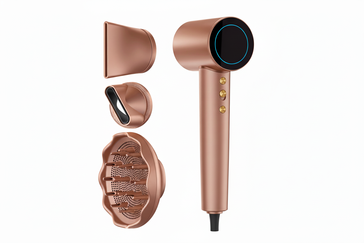Sèche-Cheveux Plasma Sans Fil SkinVibe Aurea | PURELISS – Silencieux, Ionique, Multi-Températures