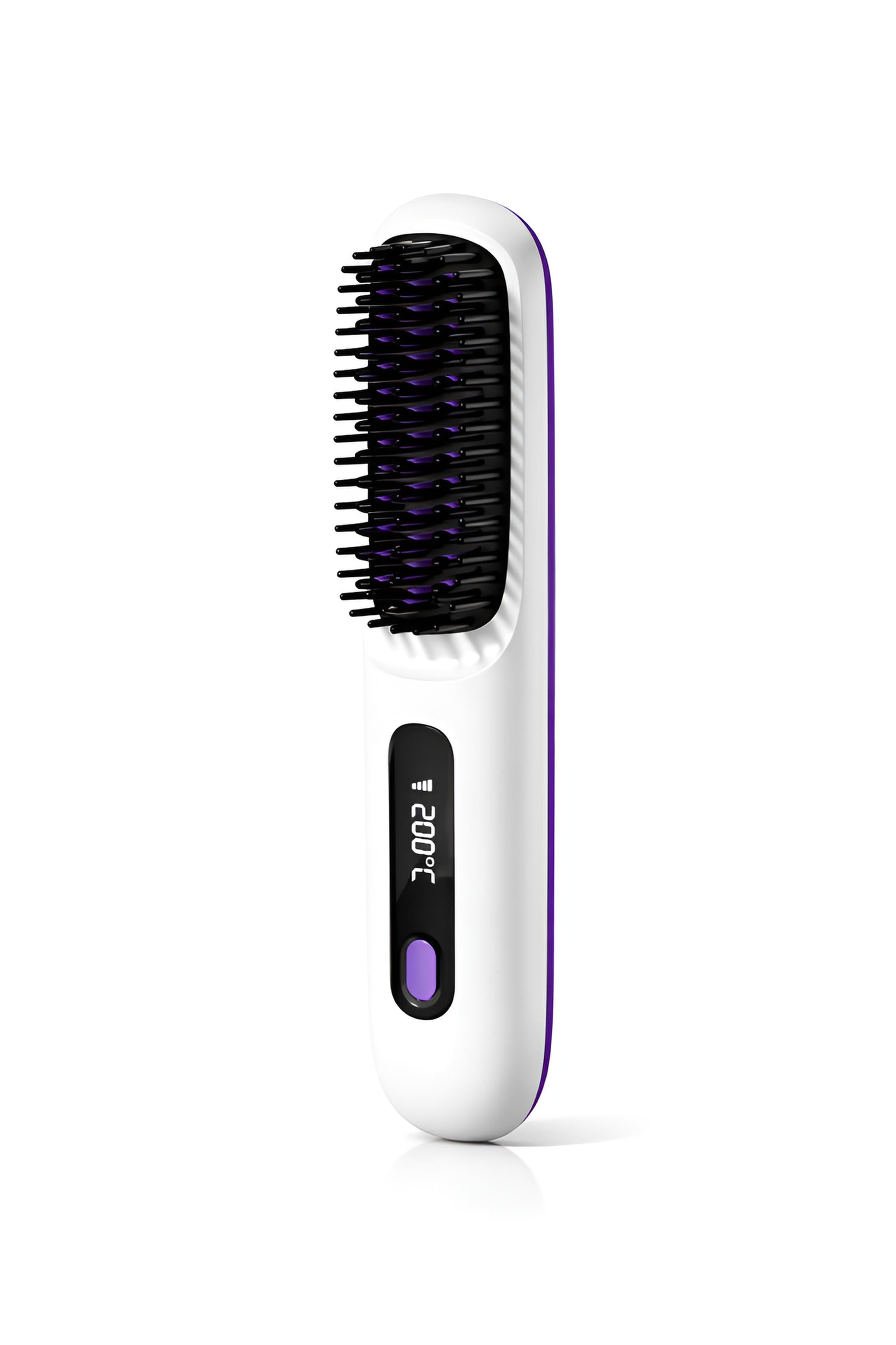 Lisseur Sans Fil Rechargeable Blanc | PURELISS – Écran LCD, Plaques Céramiques, 3 Températures