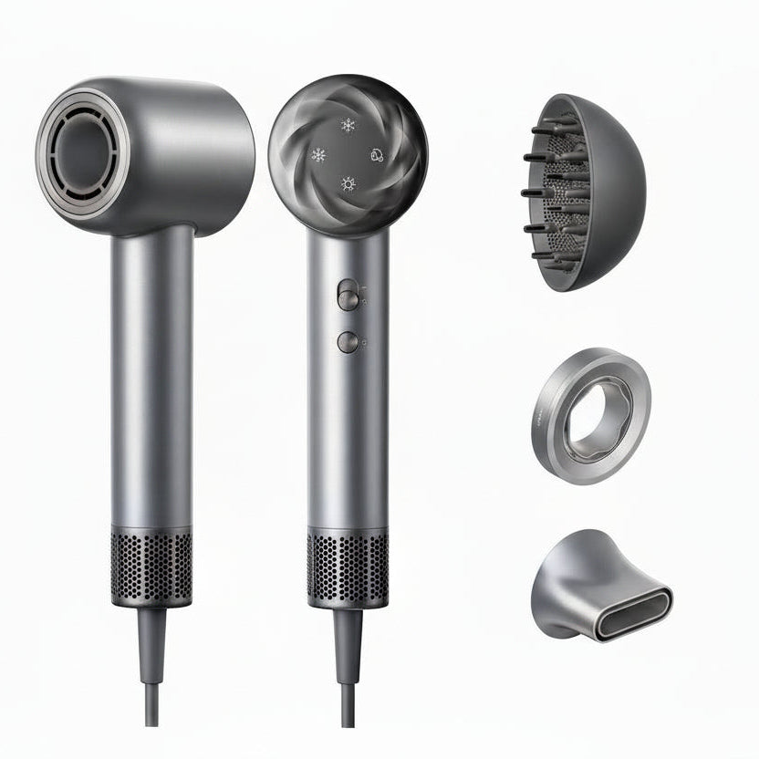 Schwarzer Haartrockner 336 g – NTC-Technologie