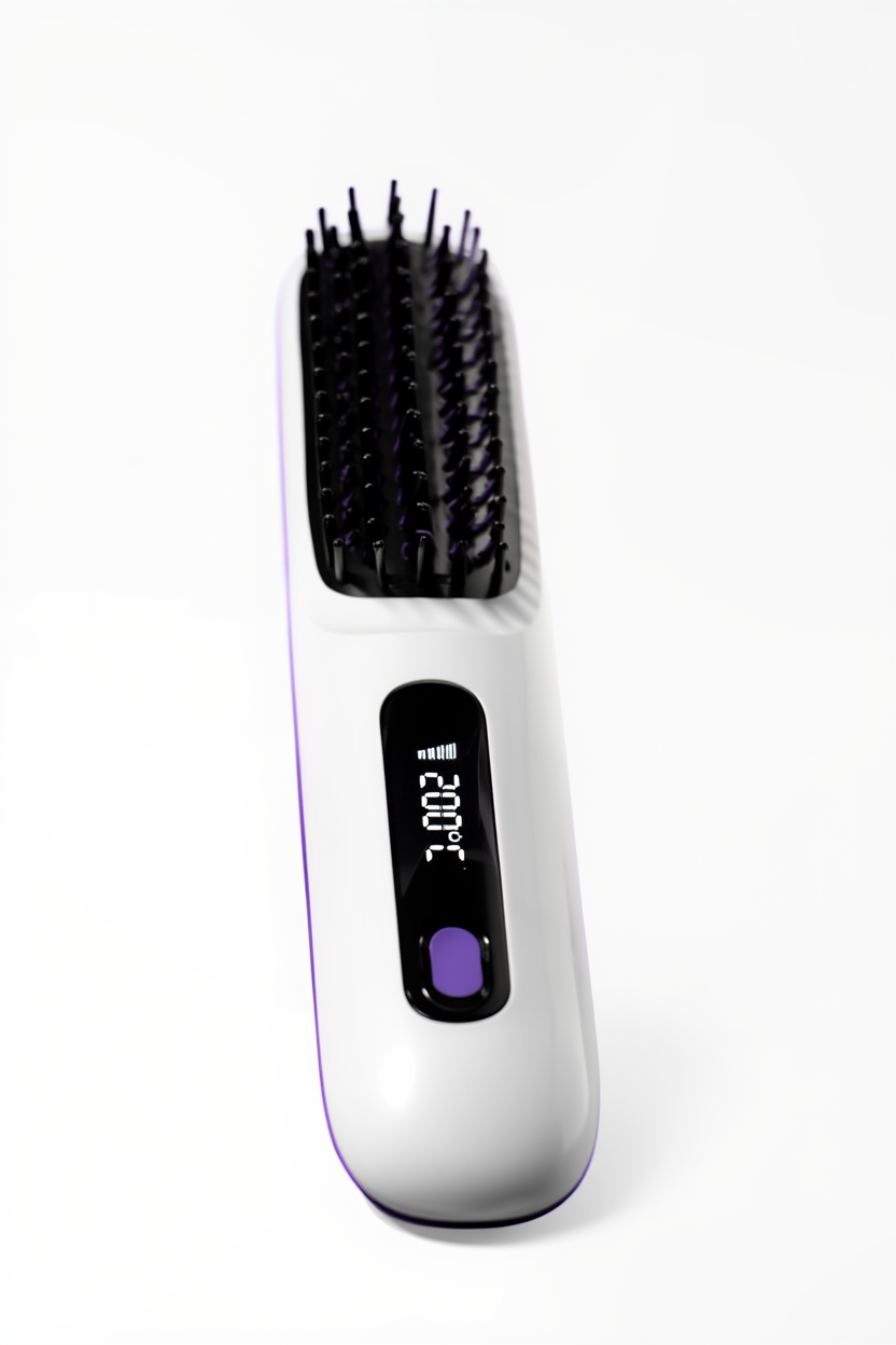 Lisseur Sans Fil Rechargeable Blanc | PURELISS – Écran LCD, Plaques Céramiques, 3 Températures