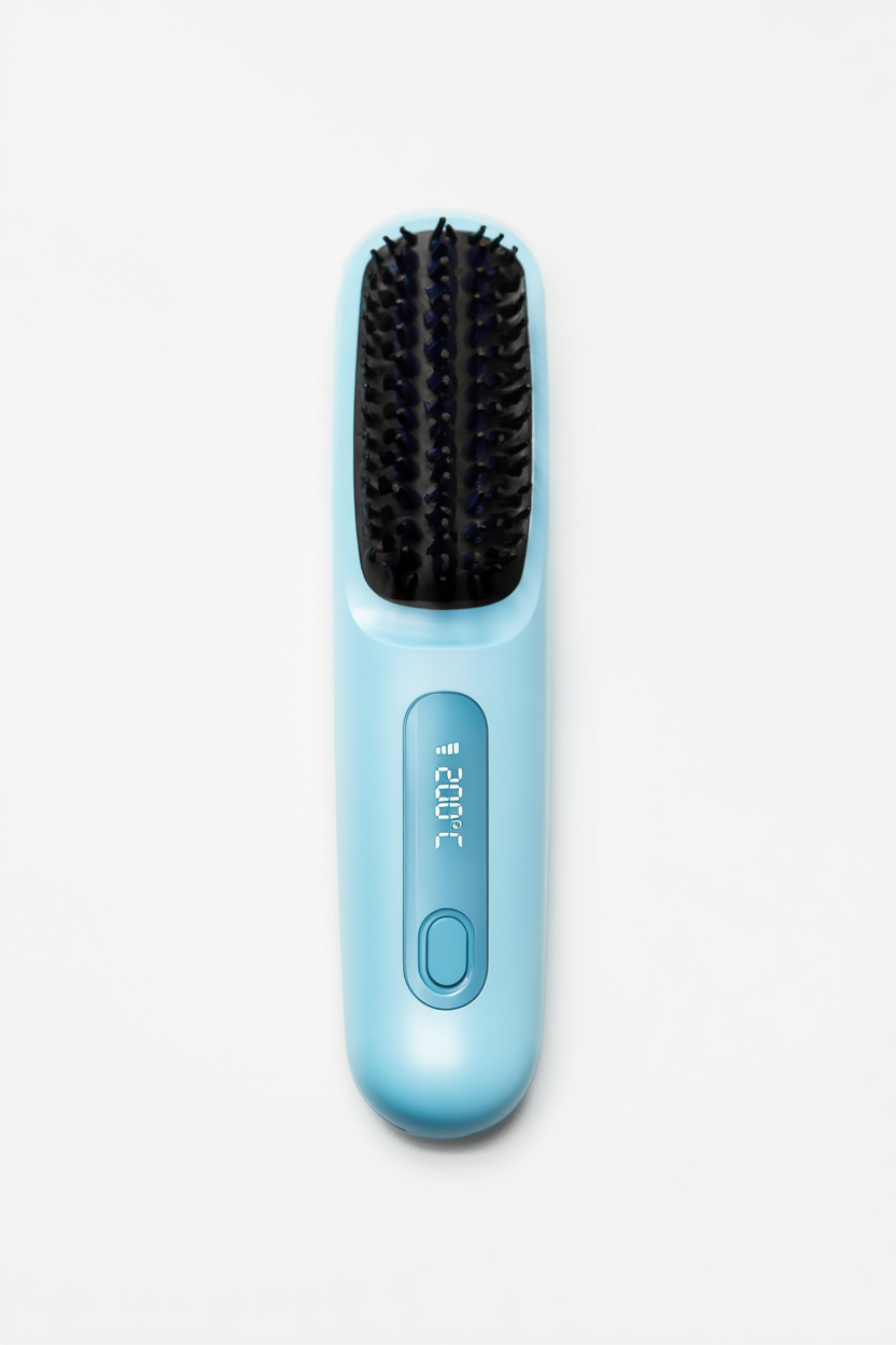Lisseur Sans Fil Rechargeable Bleu | PURELISS – Écran LCD, Plaques Céramiques, 3 Températures